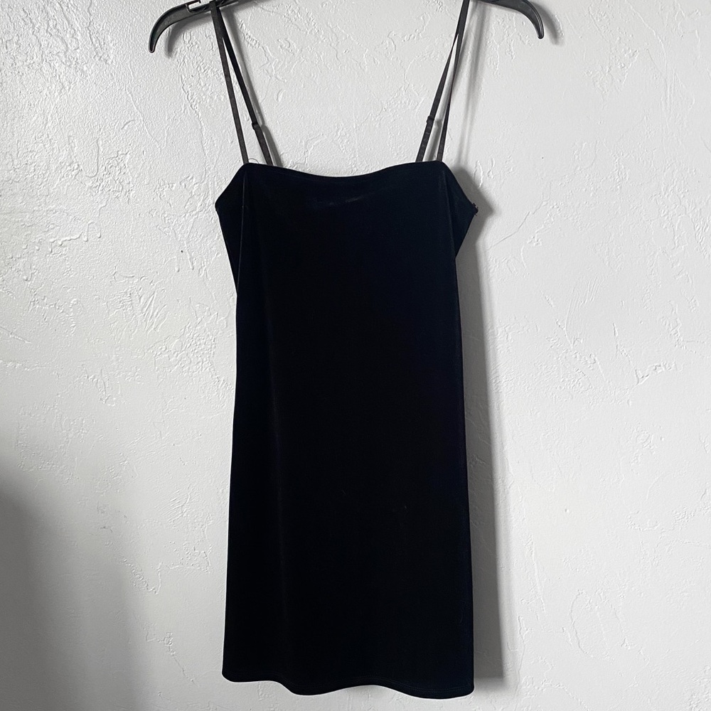 Forever 21 Little Black Velvet Mini Dress Size Small